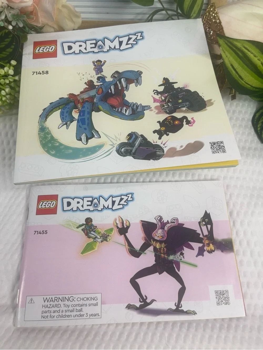 LEGO DREAMZzz Instruction Manual Lot 71458 Crocodile Car & 71455 Grimkeeper